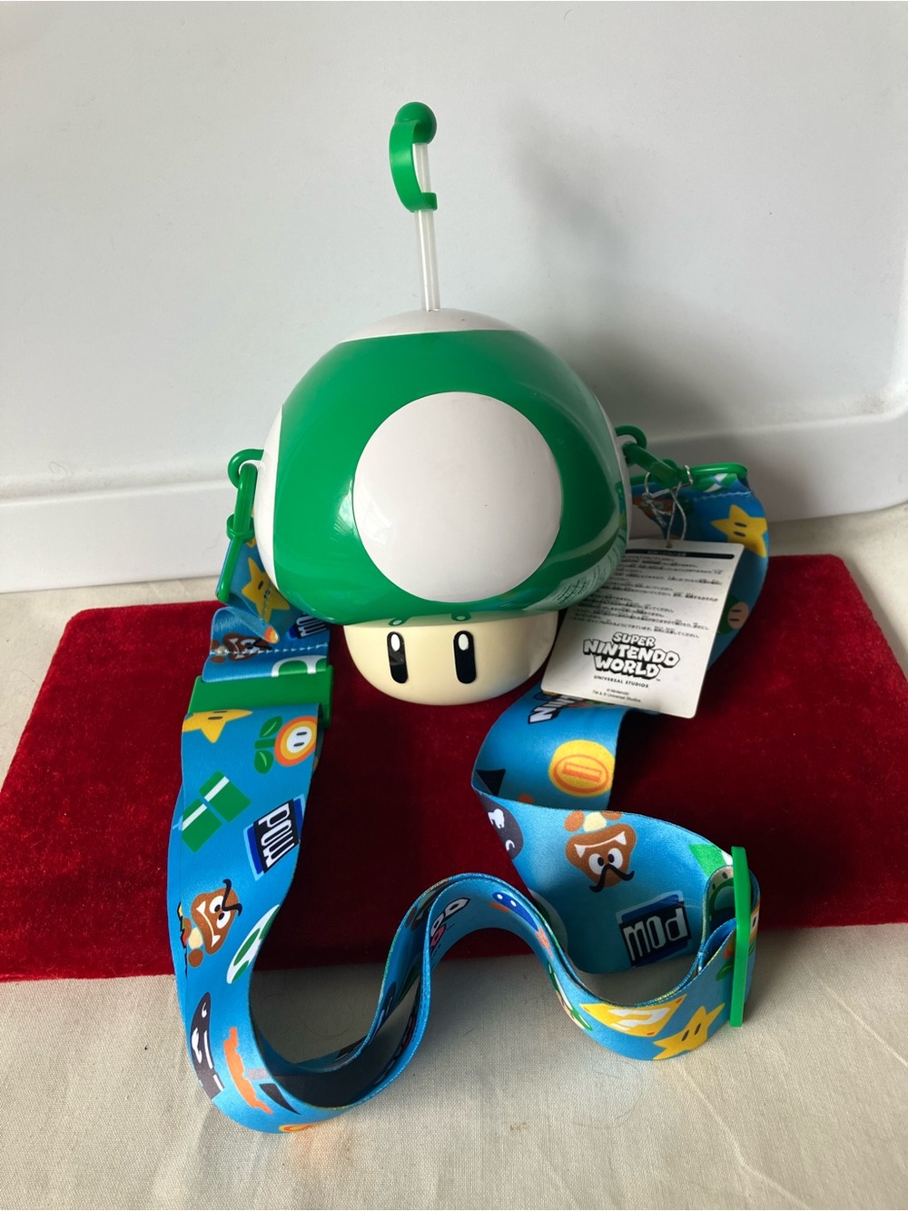 NEW Super Nintendo World Green Mushroom Sippy Cup Universal Studios Hollywood.